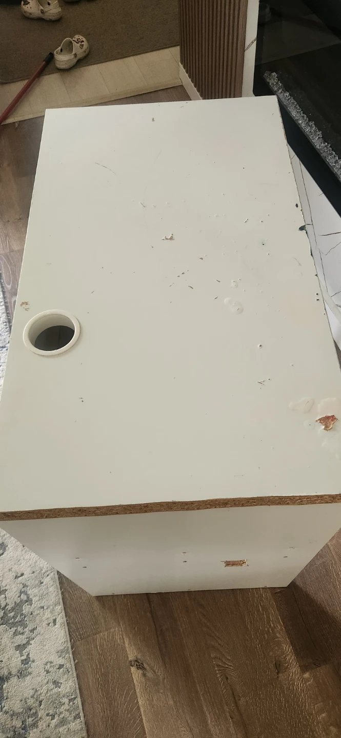White Desk with Drawer - photo 3