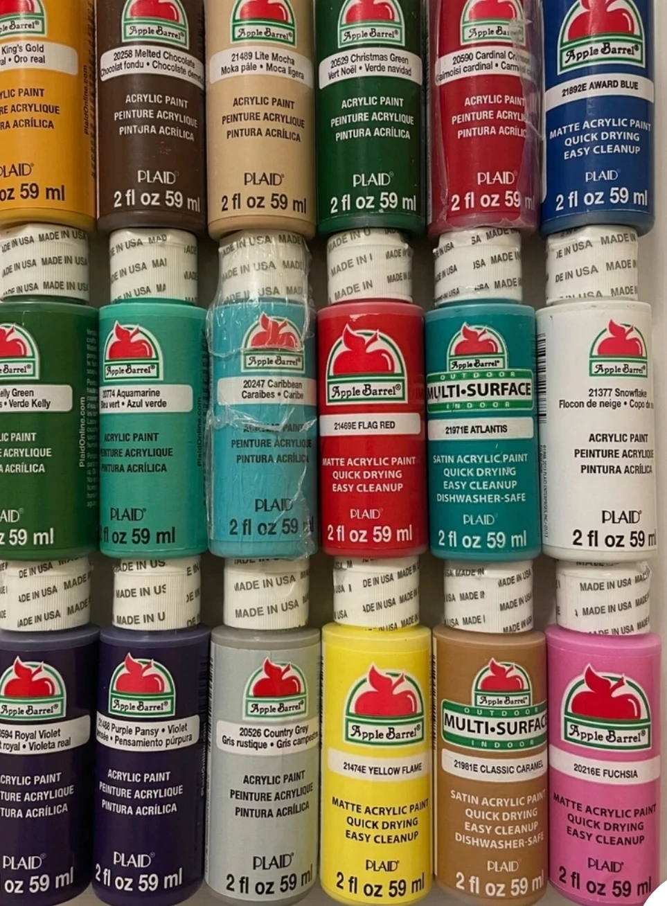 Apple Barrel Acrylic Paints (Lot of 23)