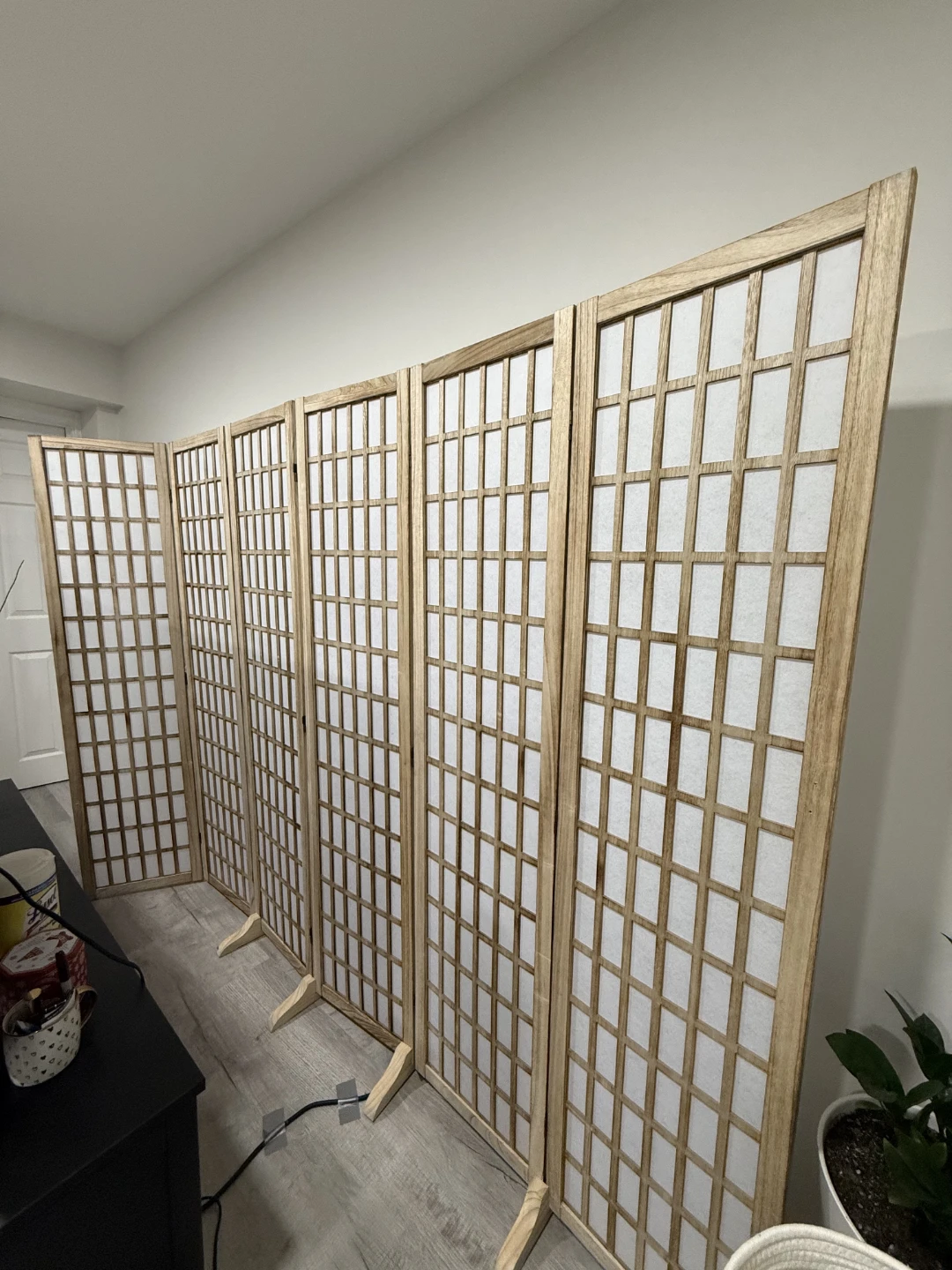 VEVOR 6-Panel Wood Room Divider Screen 66.9" x 95.3"