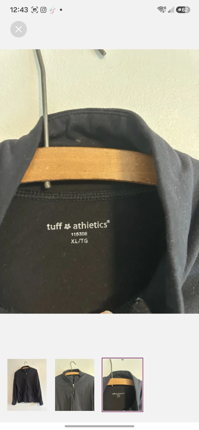 Tuff Athletics Full Zip Jacket XL/TG Black - photo 3