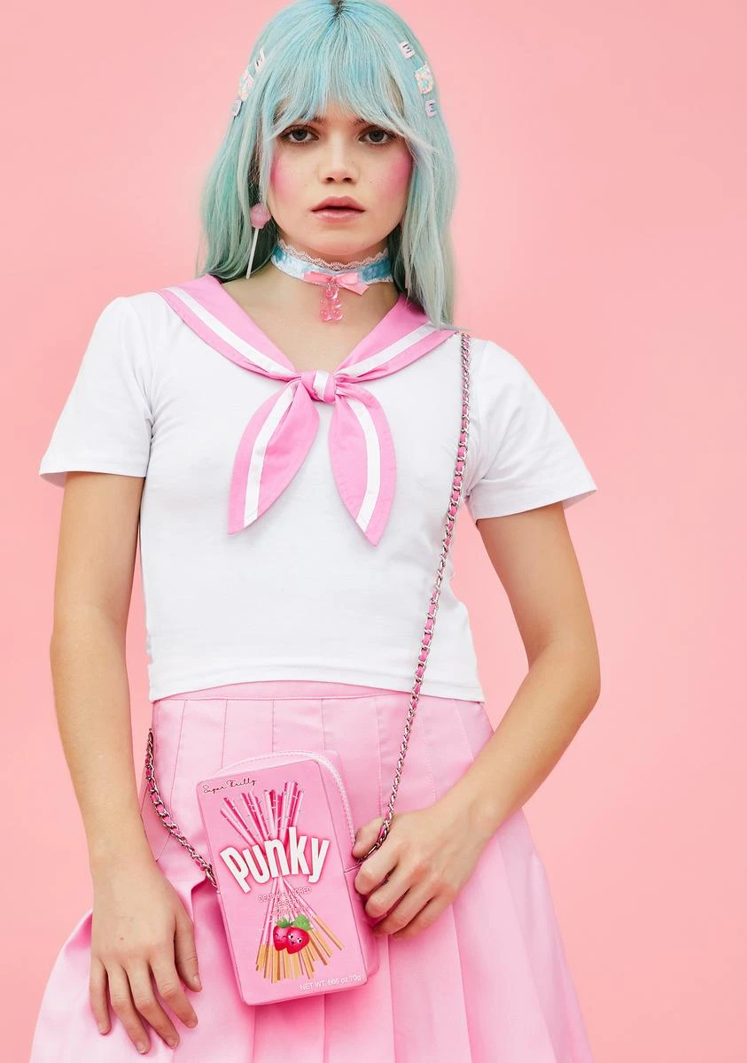 Pocky (Punky) pink crossbody bag