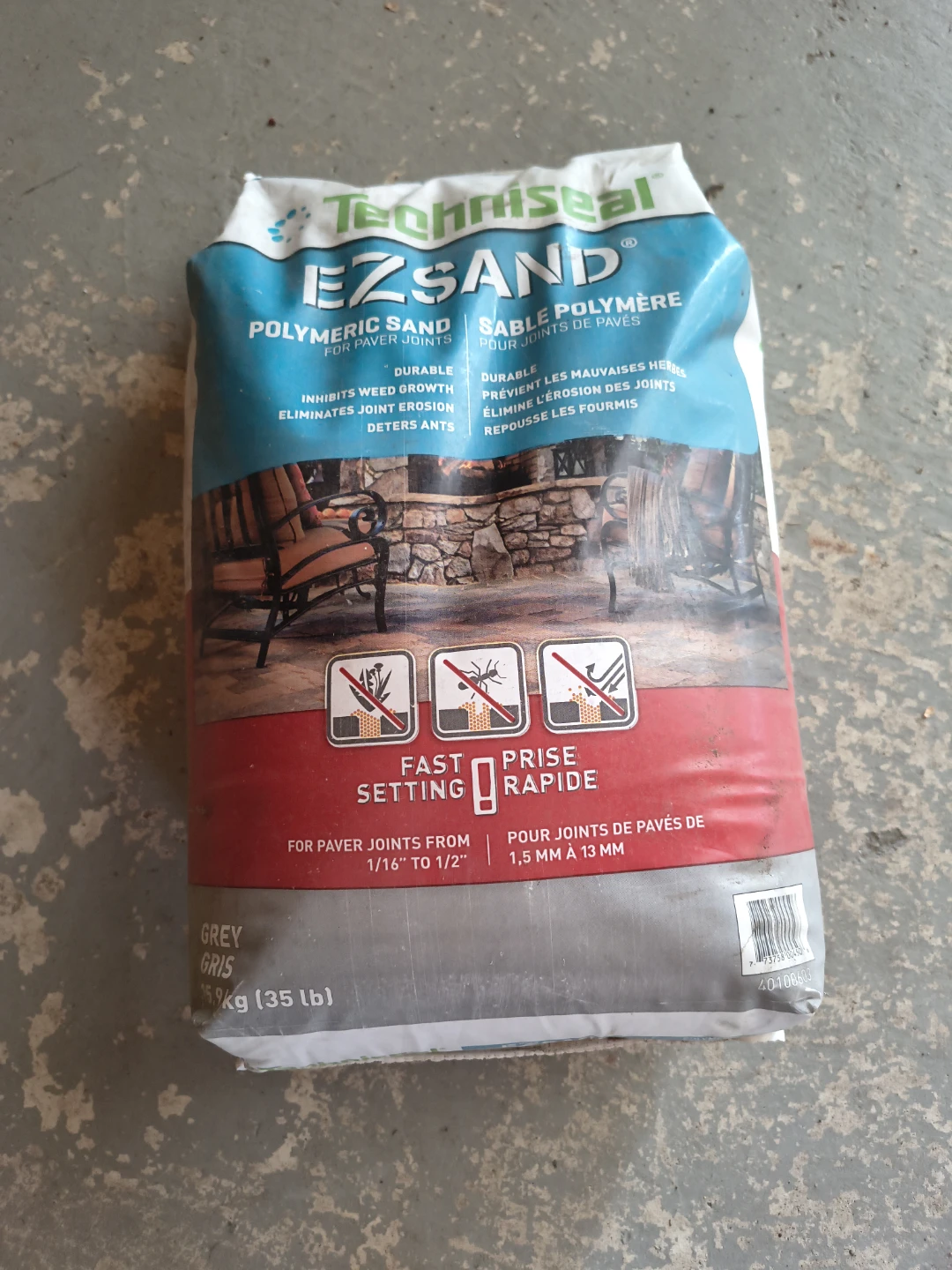 Free - Techniseal EZSand Grey Polymeric Sand 35 lb