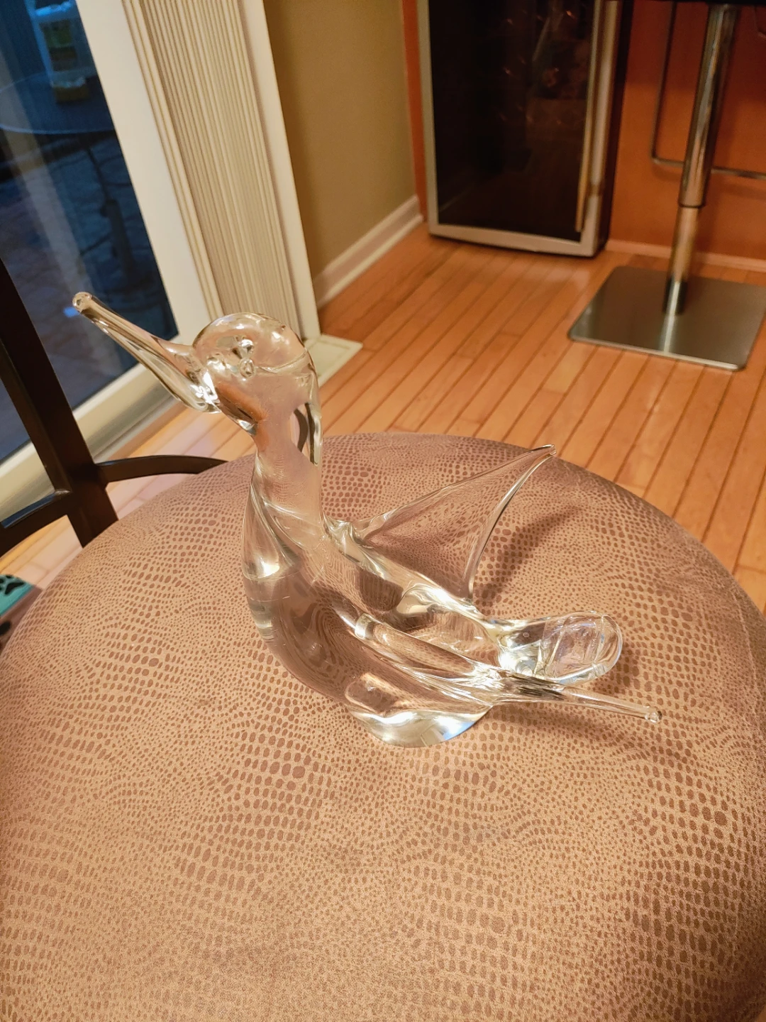 Vintage Heisey Crystal Goose Figurine – Wings Half Up (8.5") - photo 3