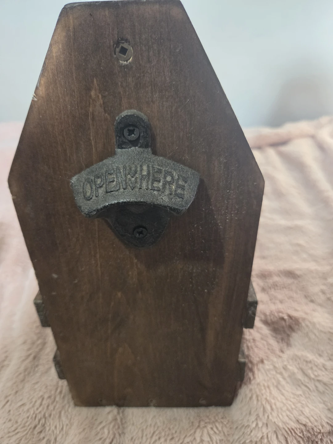 Wooden Beer Caddy with Bottle Opener - photo 2