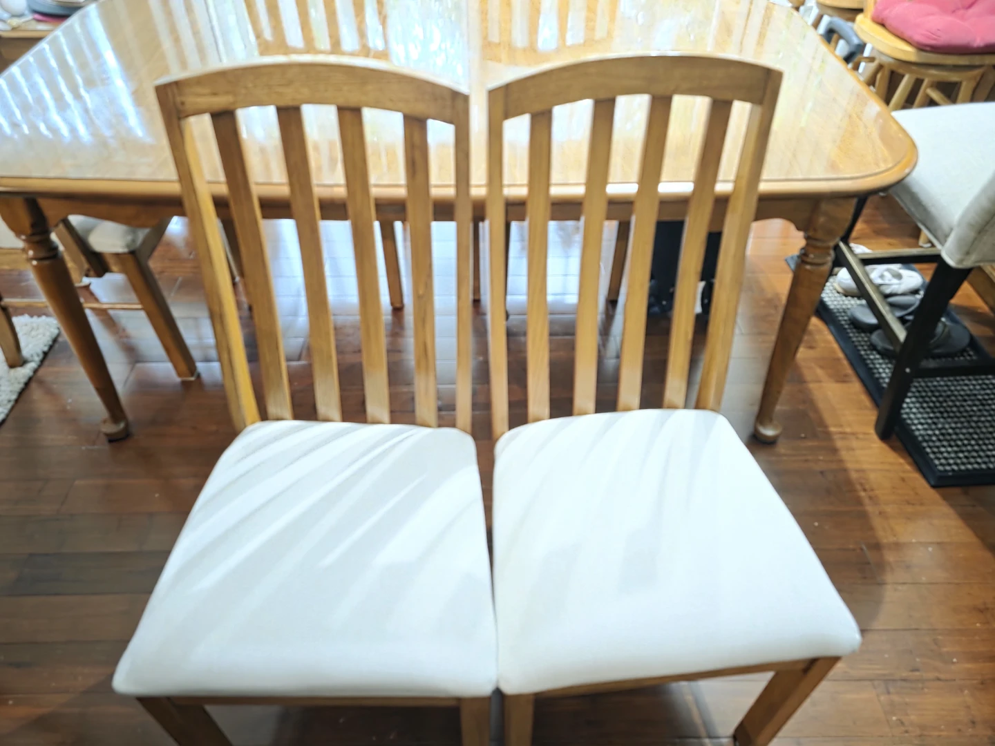 Wooden Dining Chairs with Upholstered Seats - photo 3