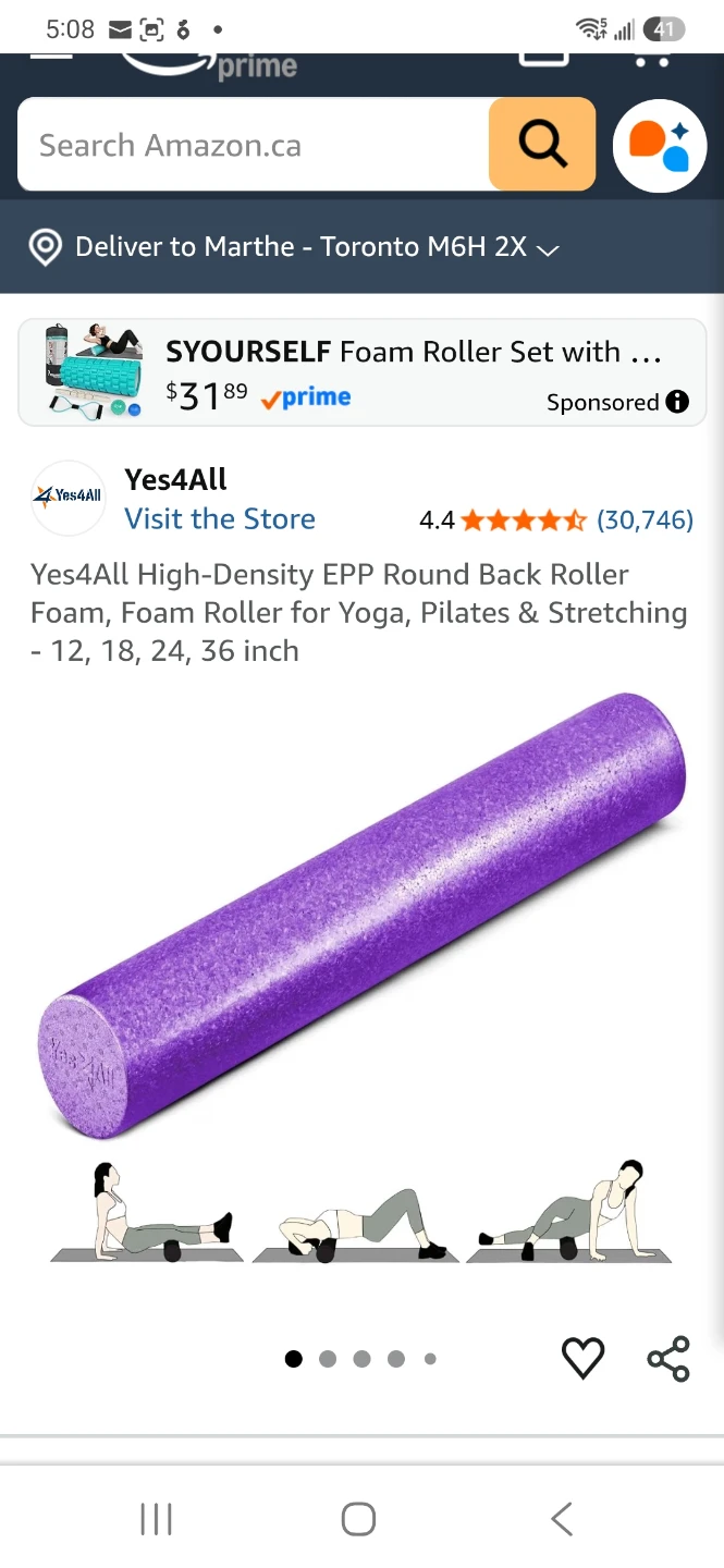 Yes4All High-Density EPP Foam Roller