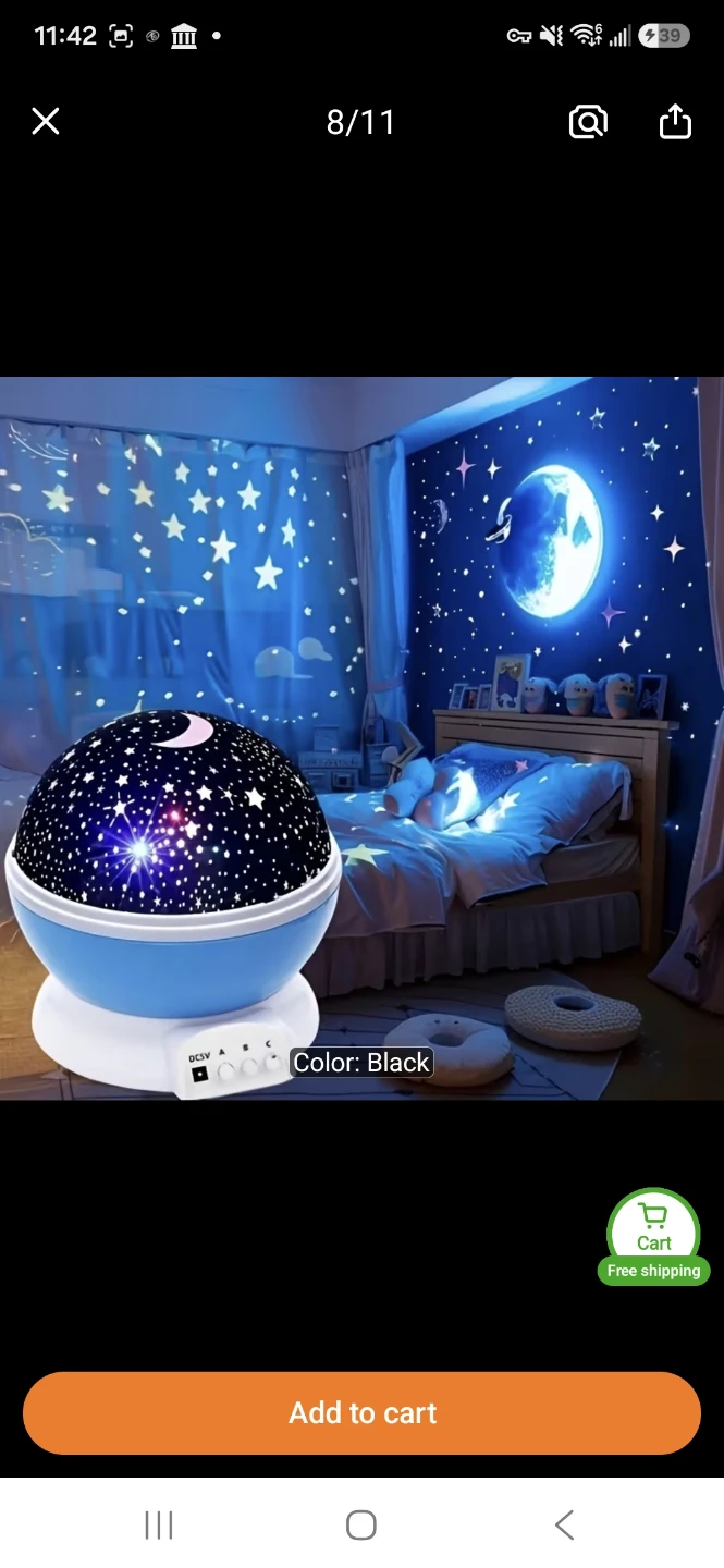 Star Projector Night Light - Black - photo 4