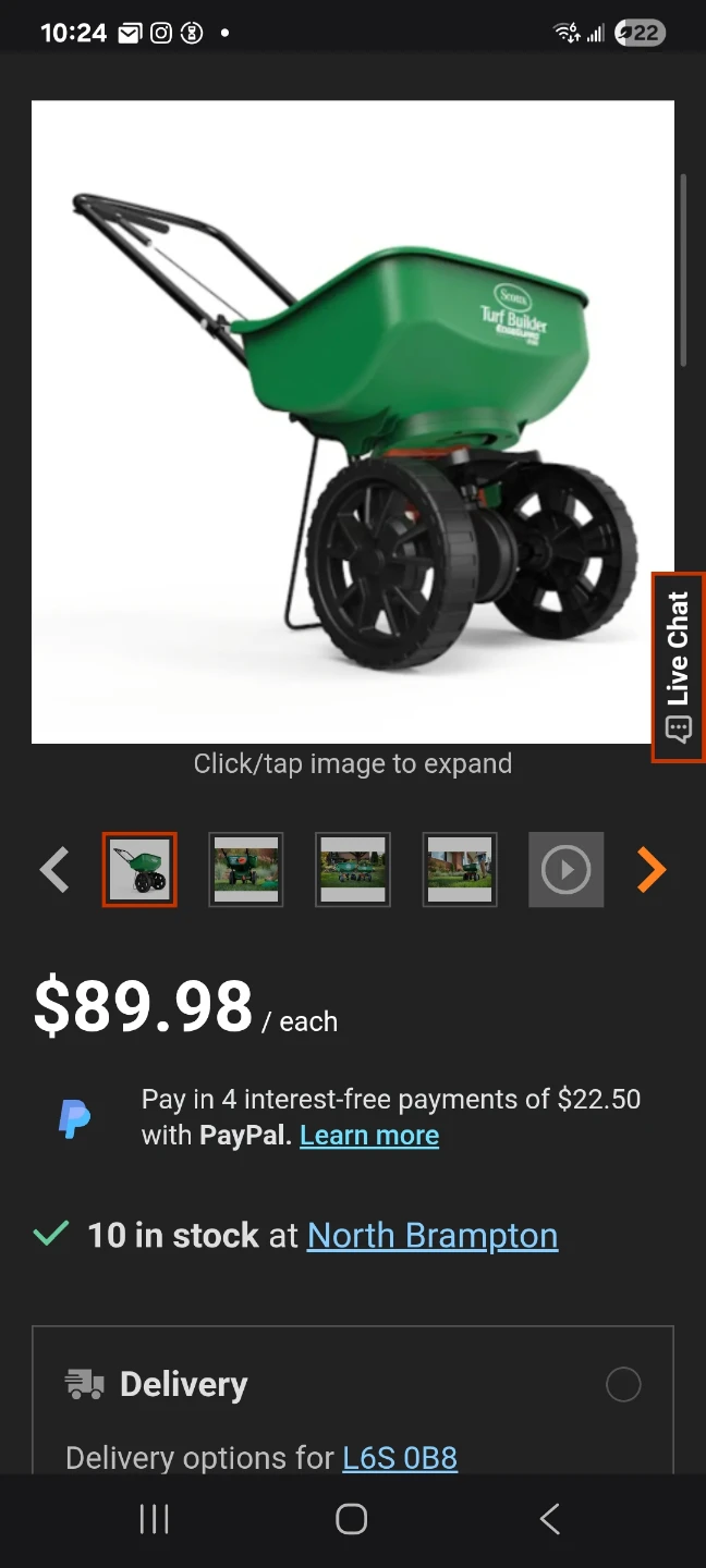 Scotts Turf Builder Mini Edgeguard Broadcast Spreader like new - photo 3