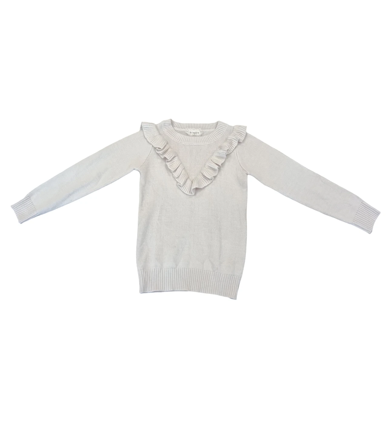 Btween Girls' Ivory Knit Sweater – Size L/G (10/12)