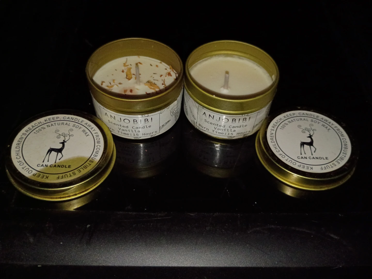 Anjobibi Vanilla Scented Candle - 2 Pack - photo 2