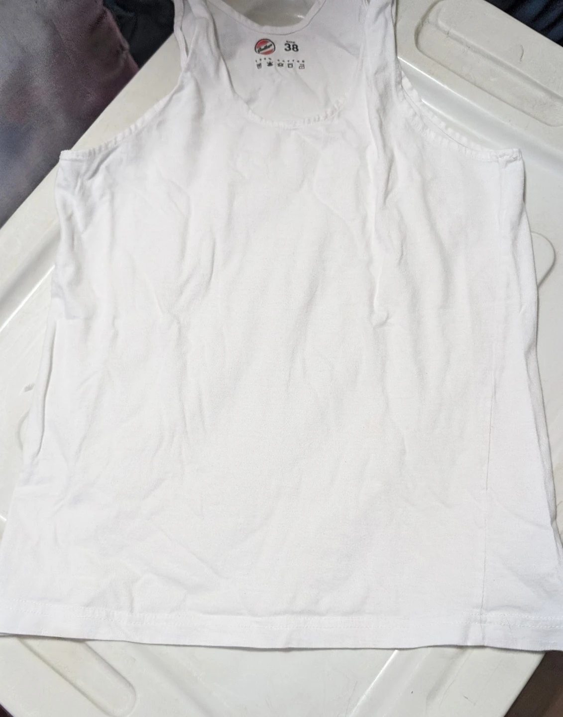 White cotton tank tops size 38 - photo 2