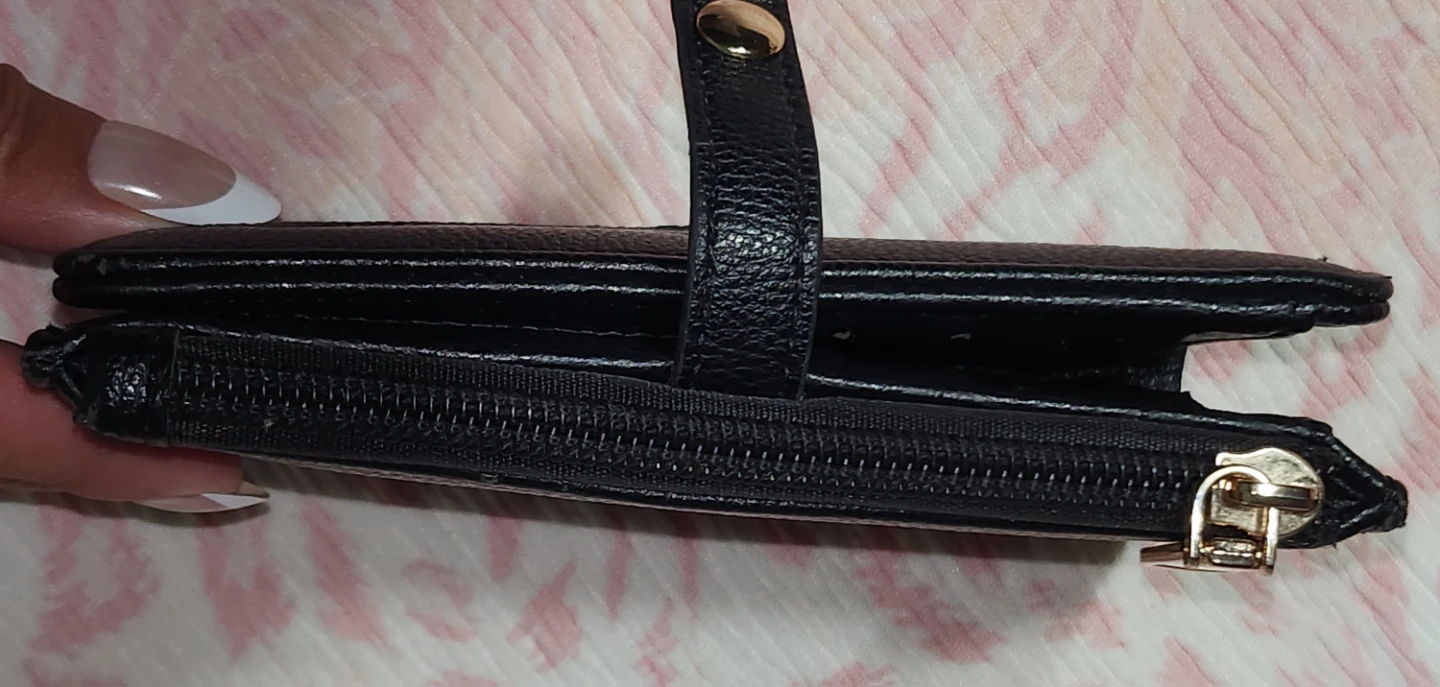 Black Faux Leather Wallet - photo 3