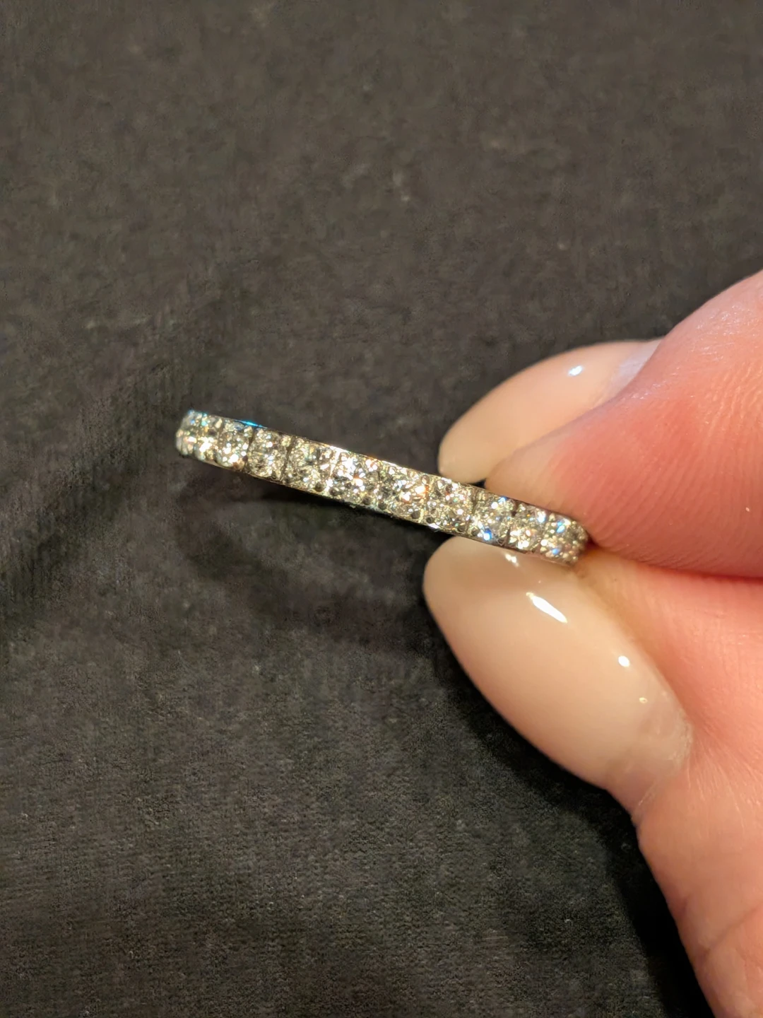 Size 7 Sparkly Eternity Band Ring - photo 3