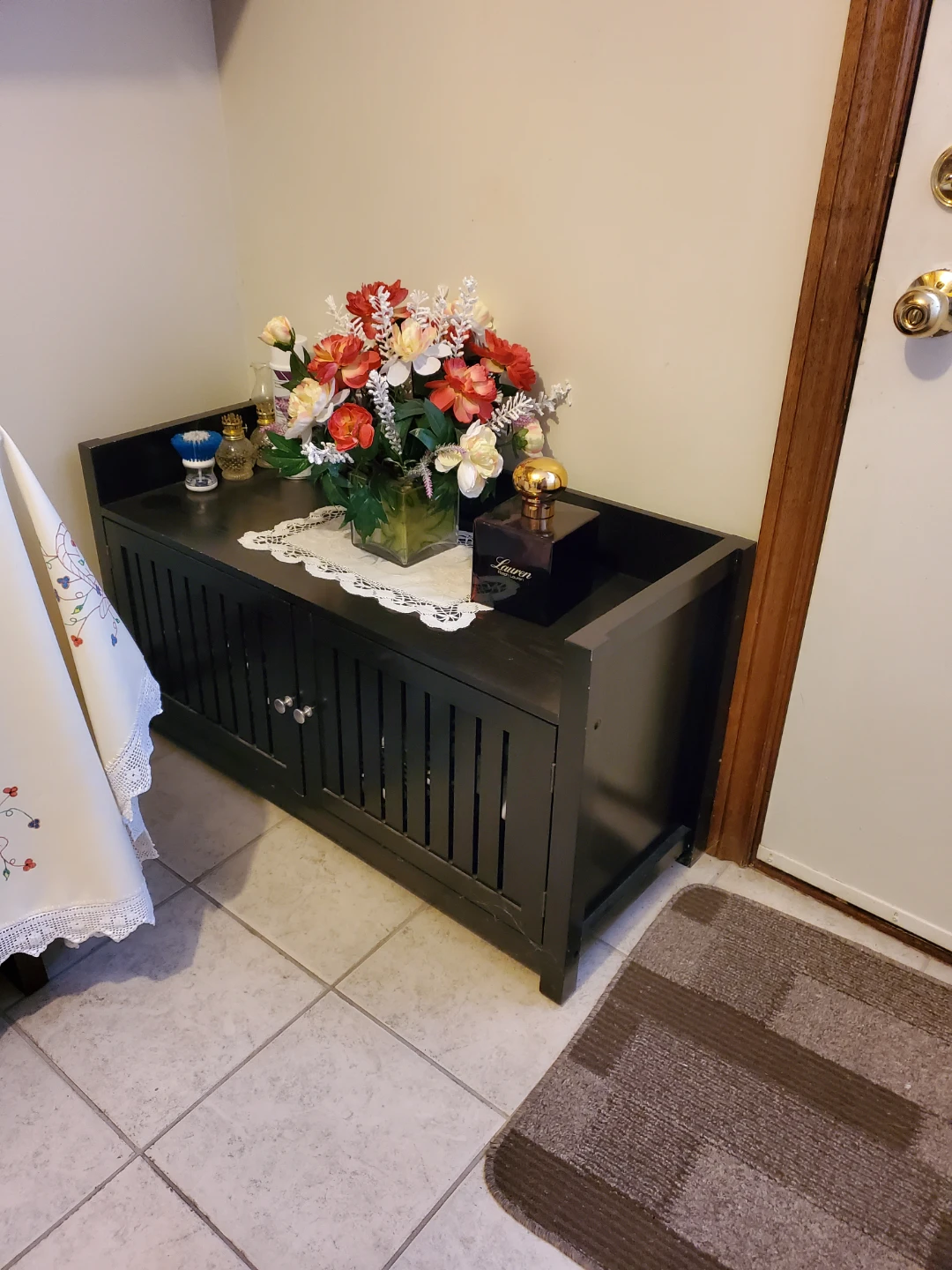Dark Wood Storage Bench - photo 2