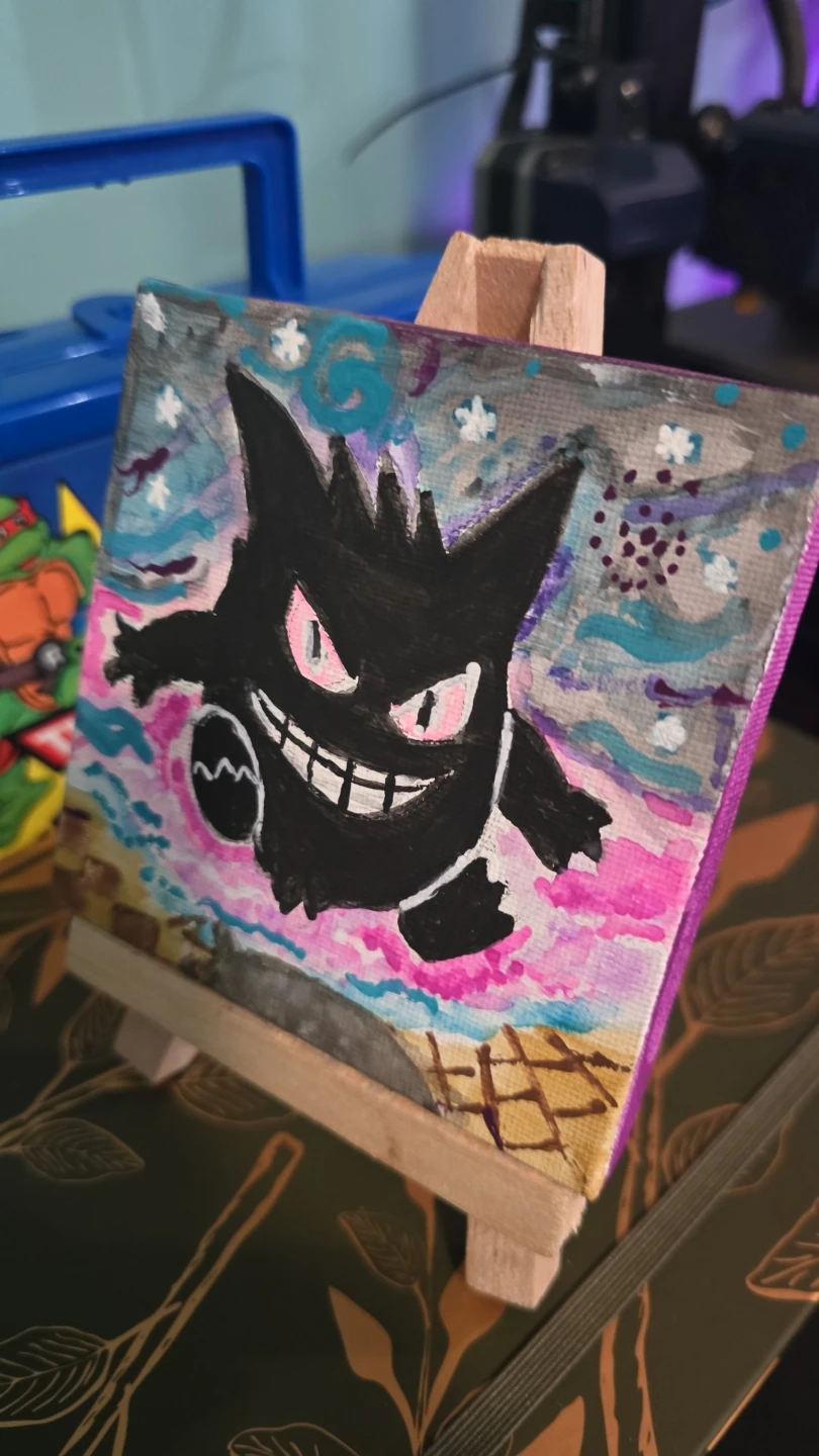 Hand-painted Gengar Canvas - photo 2
