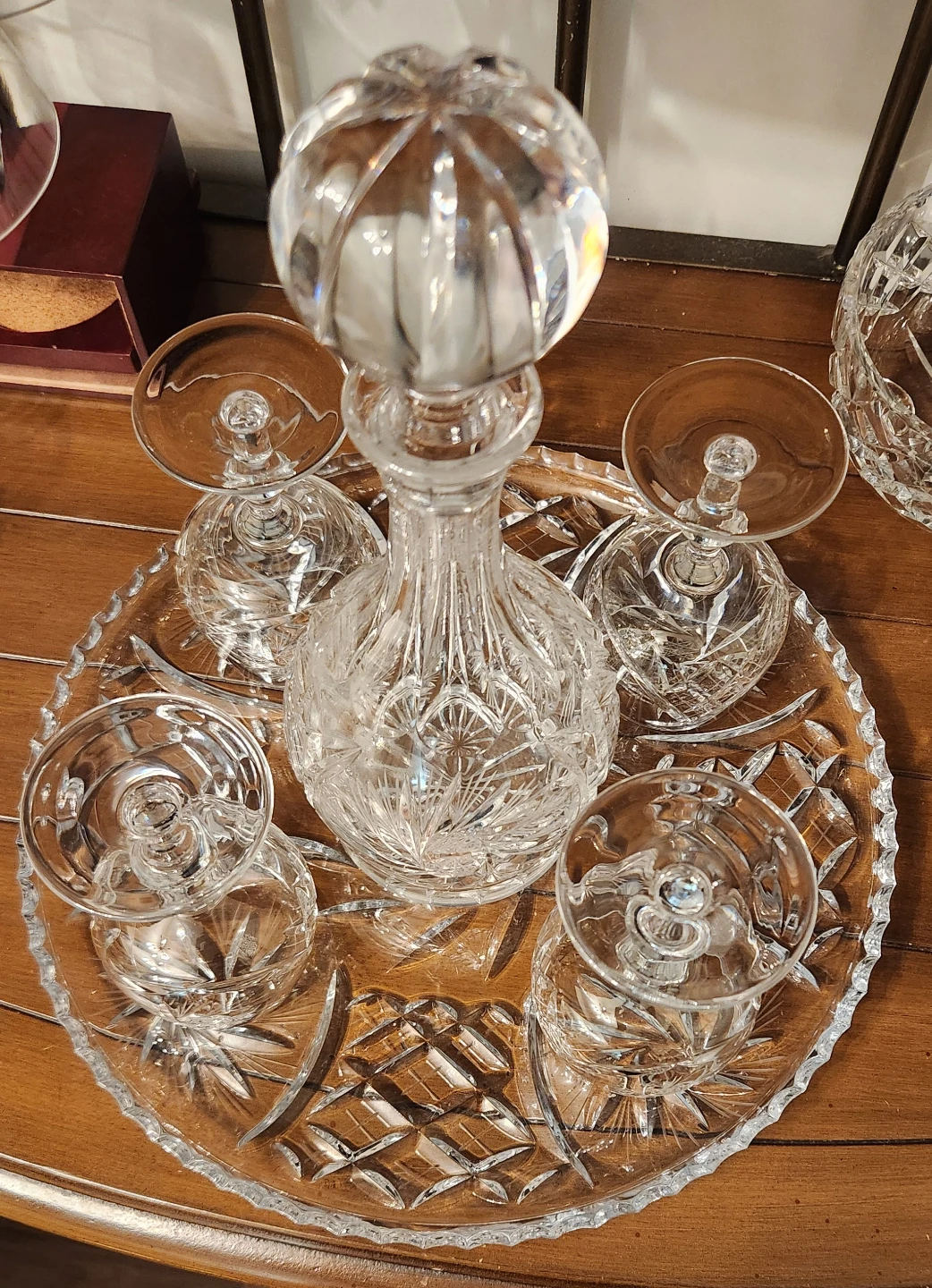 Crystal Decanter and Glasses Set