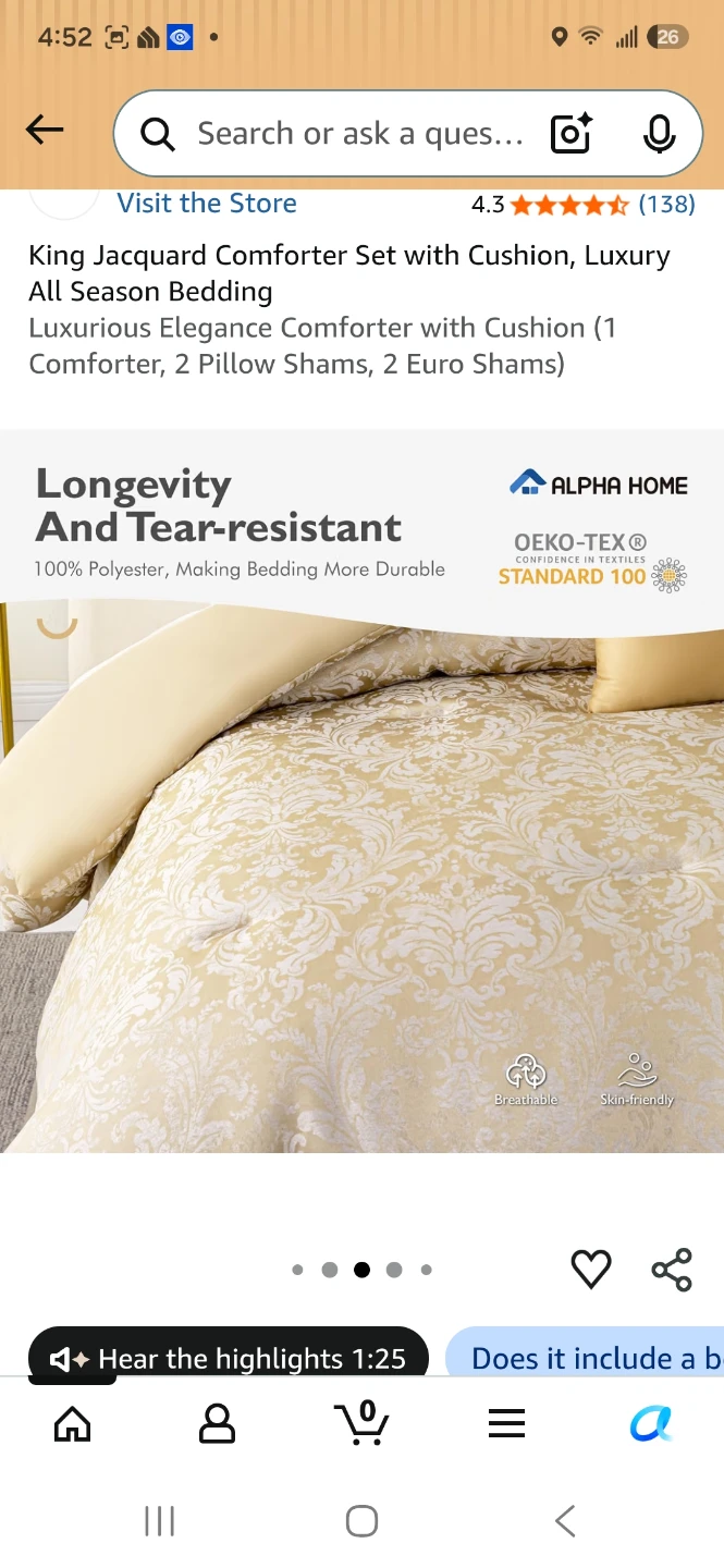 King Jacquard Comforter Set with Cushion - photo 3