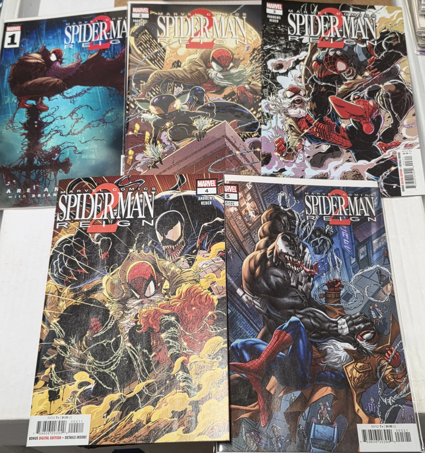 Marvel Comics Spider-Man: Reign Comic Book Lot (Issues 1-5)