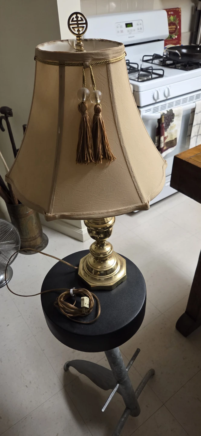 Vintage Stiffle brass lamp , excellent working conditions - photo 3
