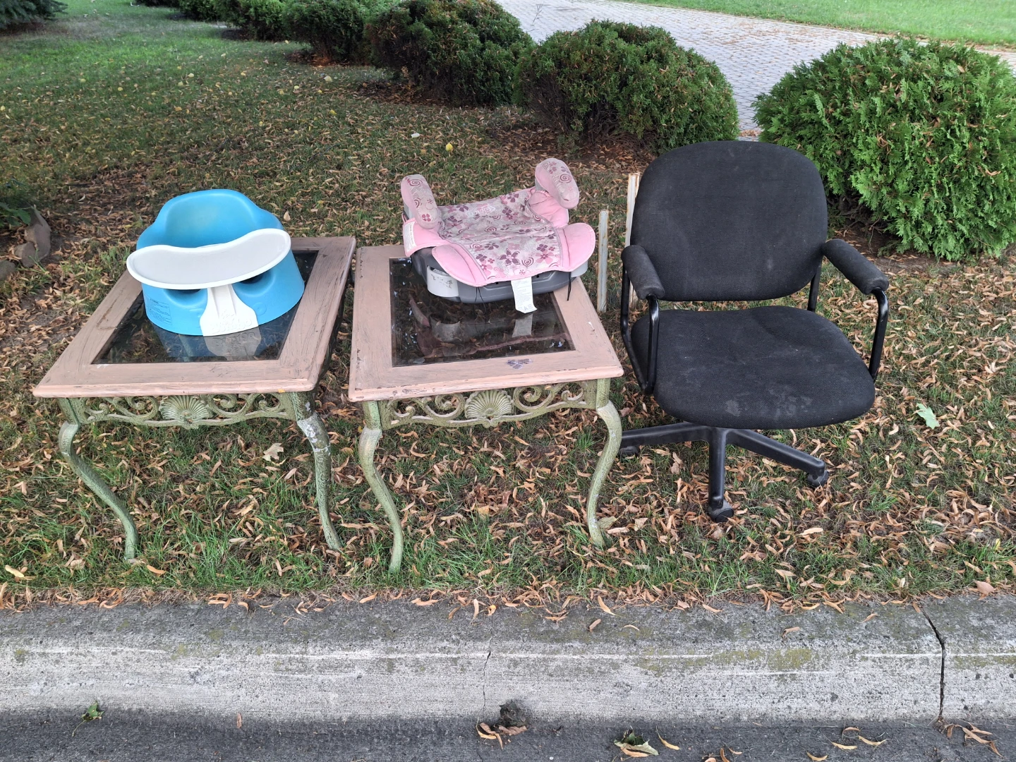 Table, booster and computer chair