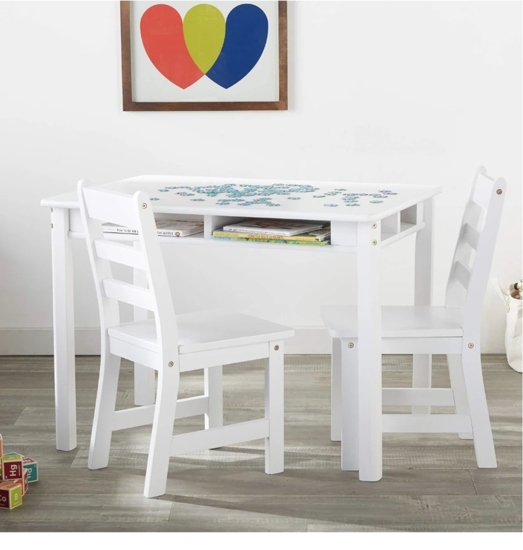Solid Wood Kids Playtable and Chair Set