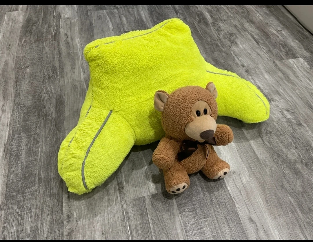 Neon Yellow Pillow with Arms - photo 2