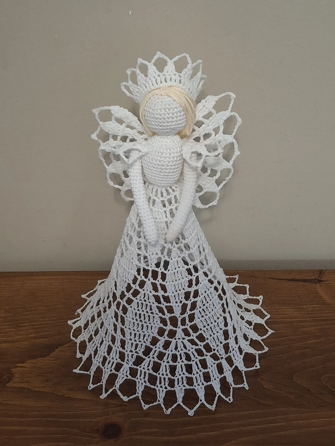 White Crochet Angel Figurine