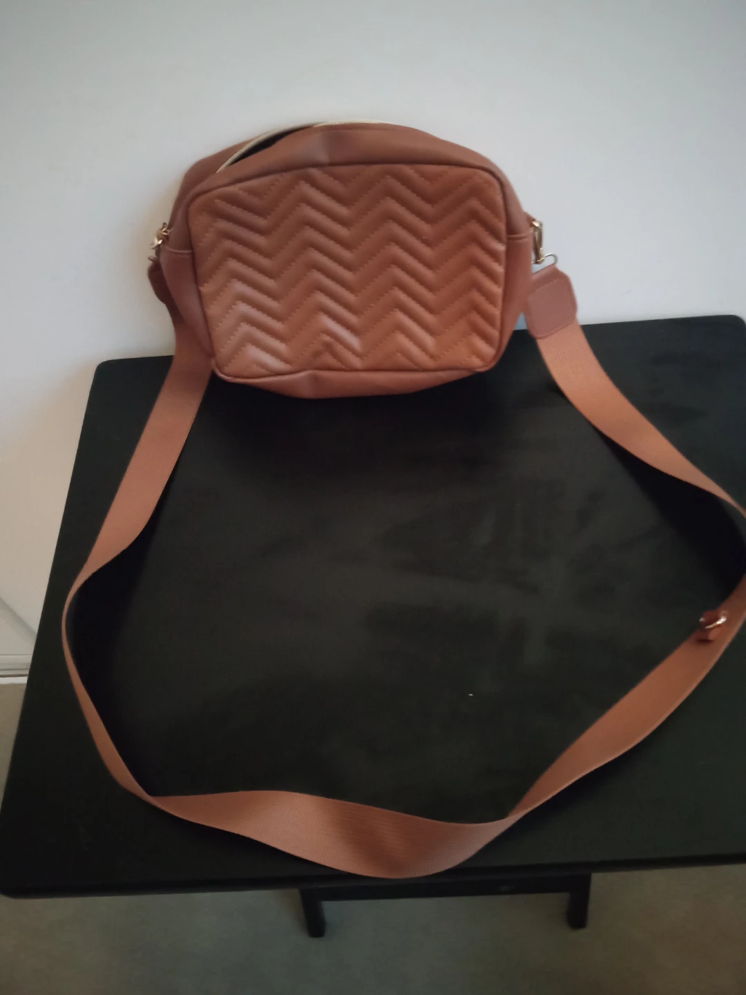 Brown Quilted Crossbody Bag - photo 2