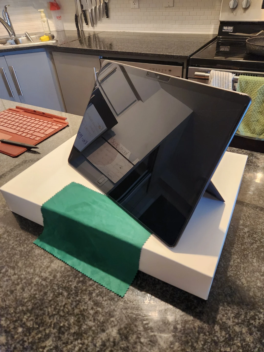 Microsoft Surface Pro 9 with pencil charging keyboard and pencil