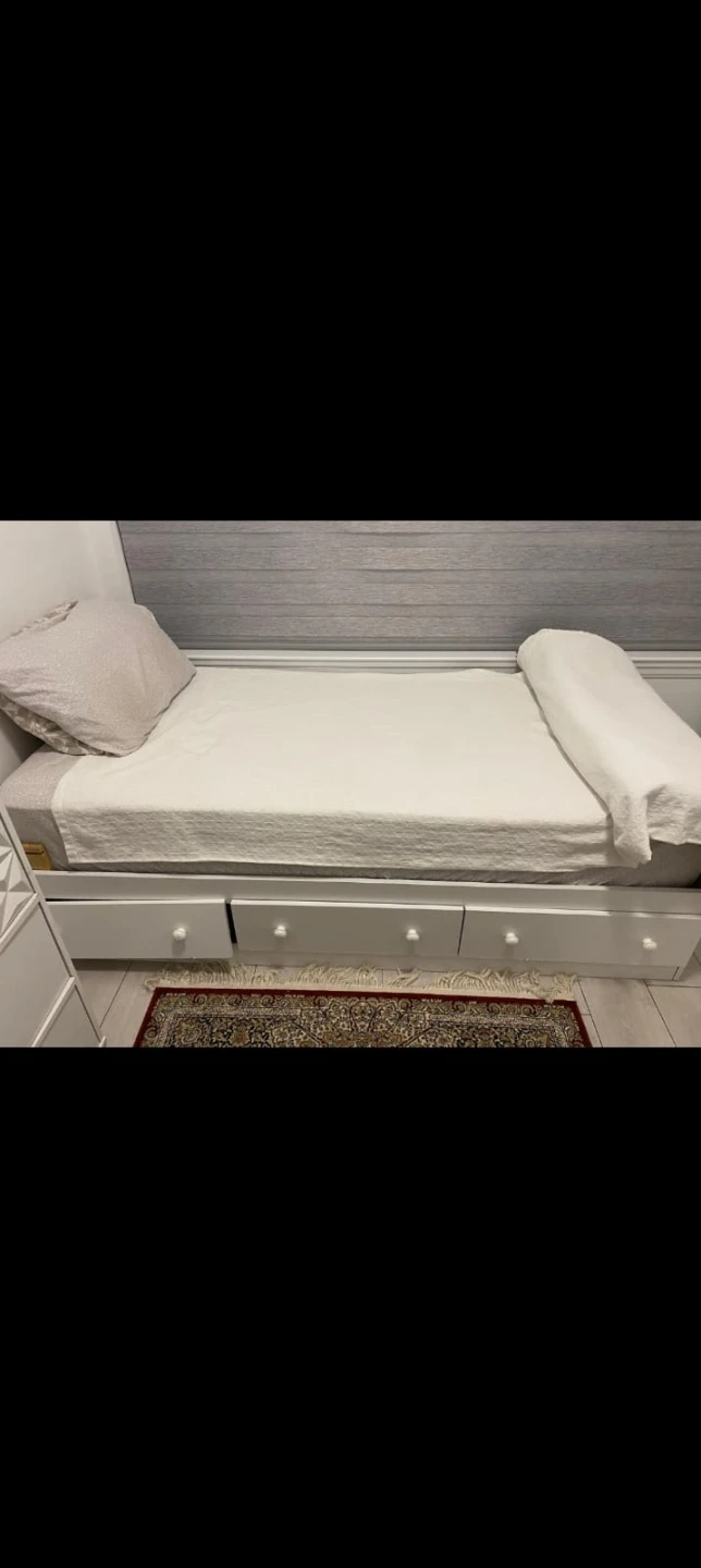 White Twin Daybed with Storage Drawers - photo 2
