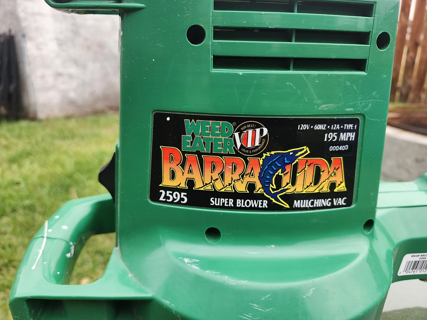 Weed Eater Barracuda Super Blower Mulching Vac - photo 2