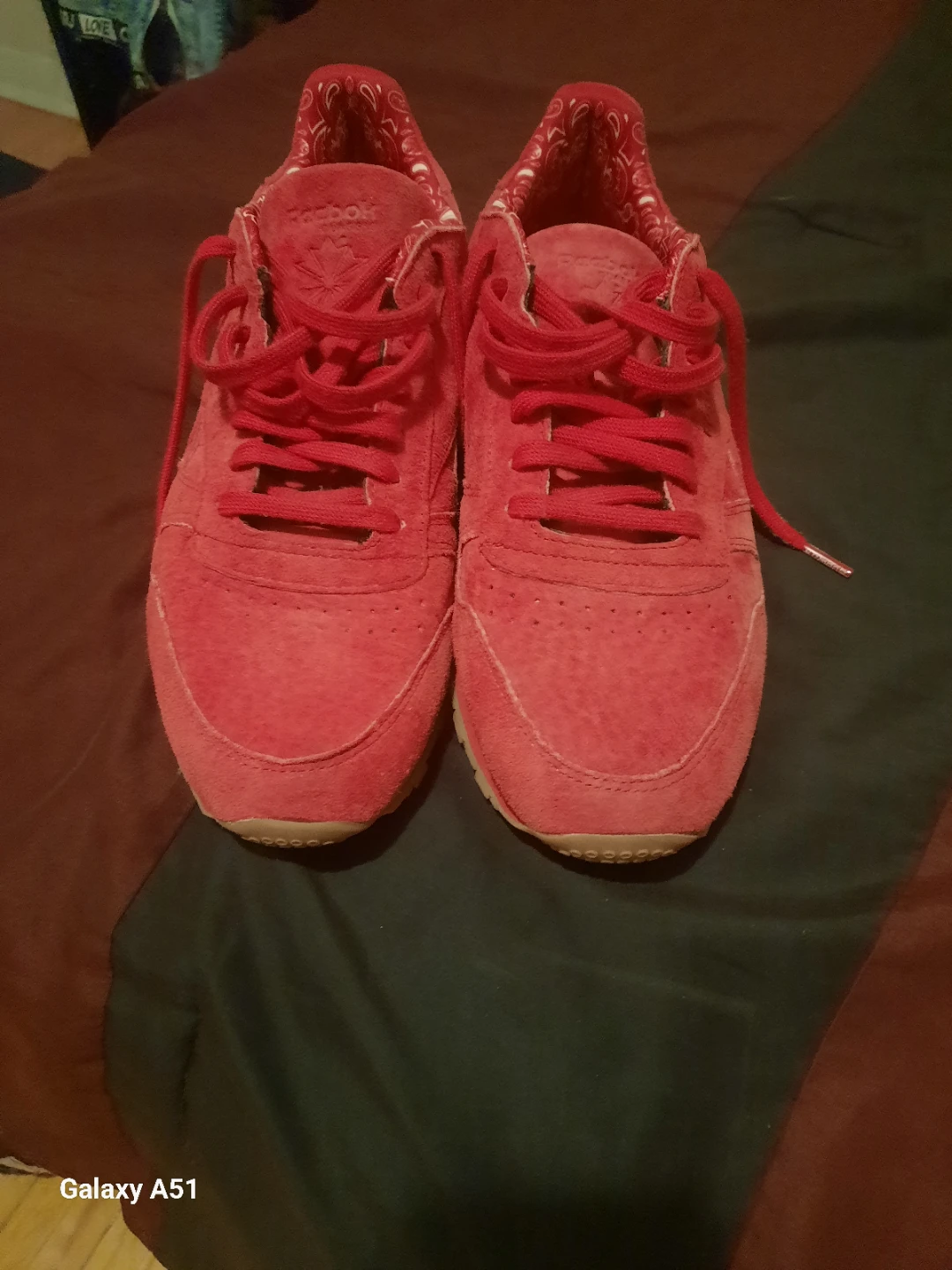 Reebok Classic Red Suede Sneakers
