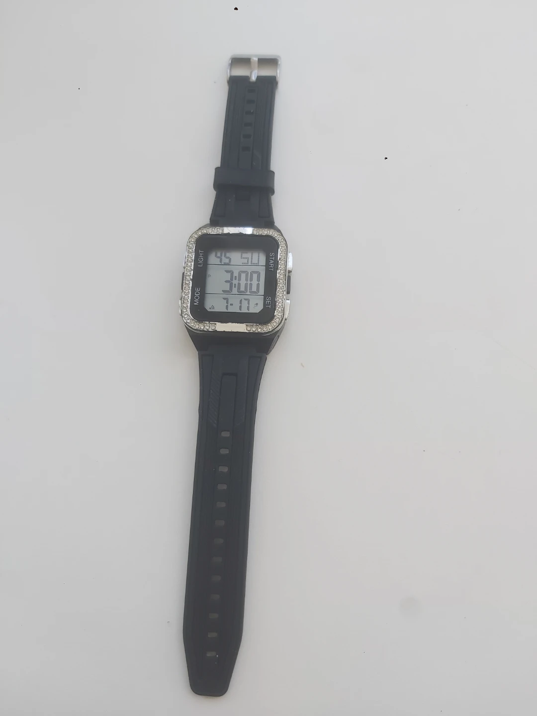 Digital Watch with Rhinestone Bezel - photo 2