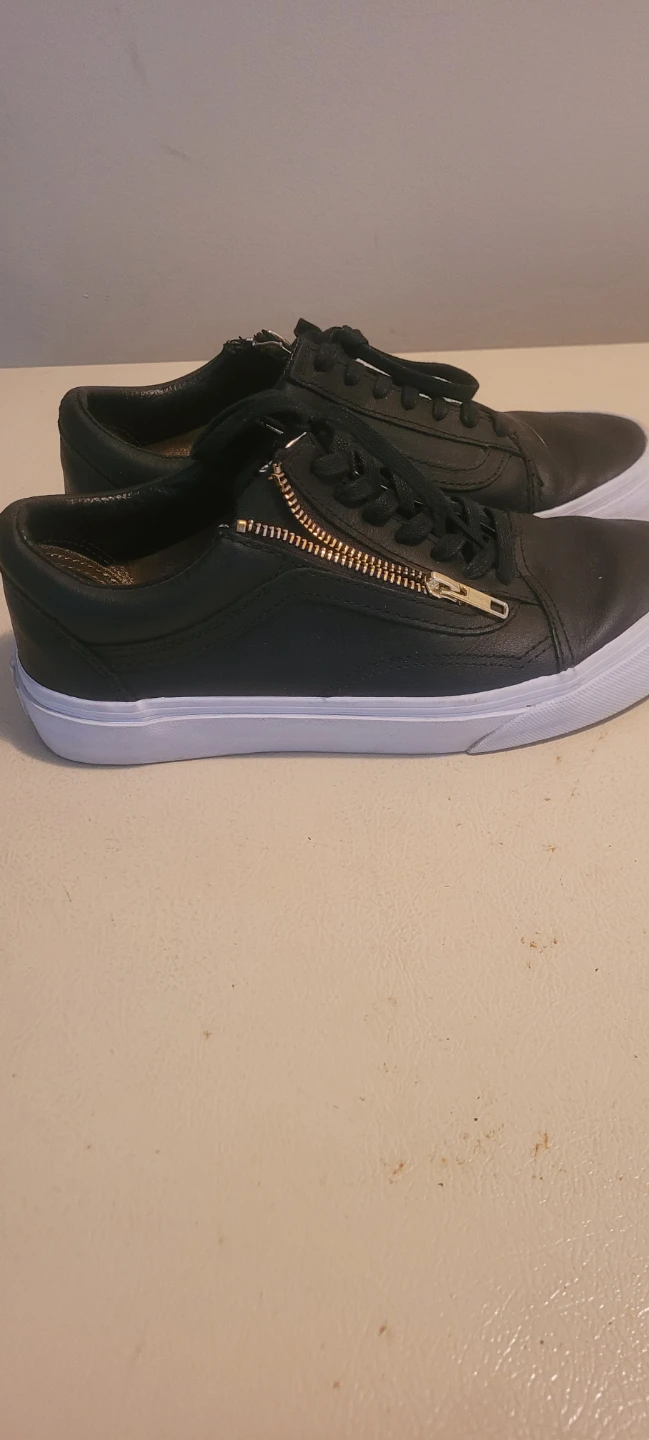 Vans Old Skool Zip Black Leather Sneakers - photo 2