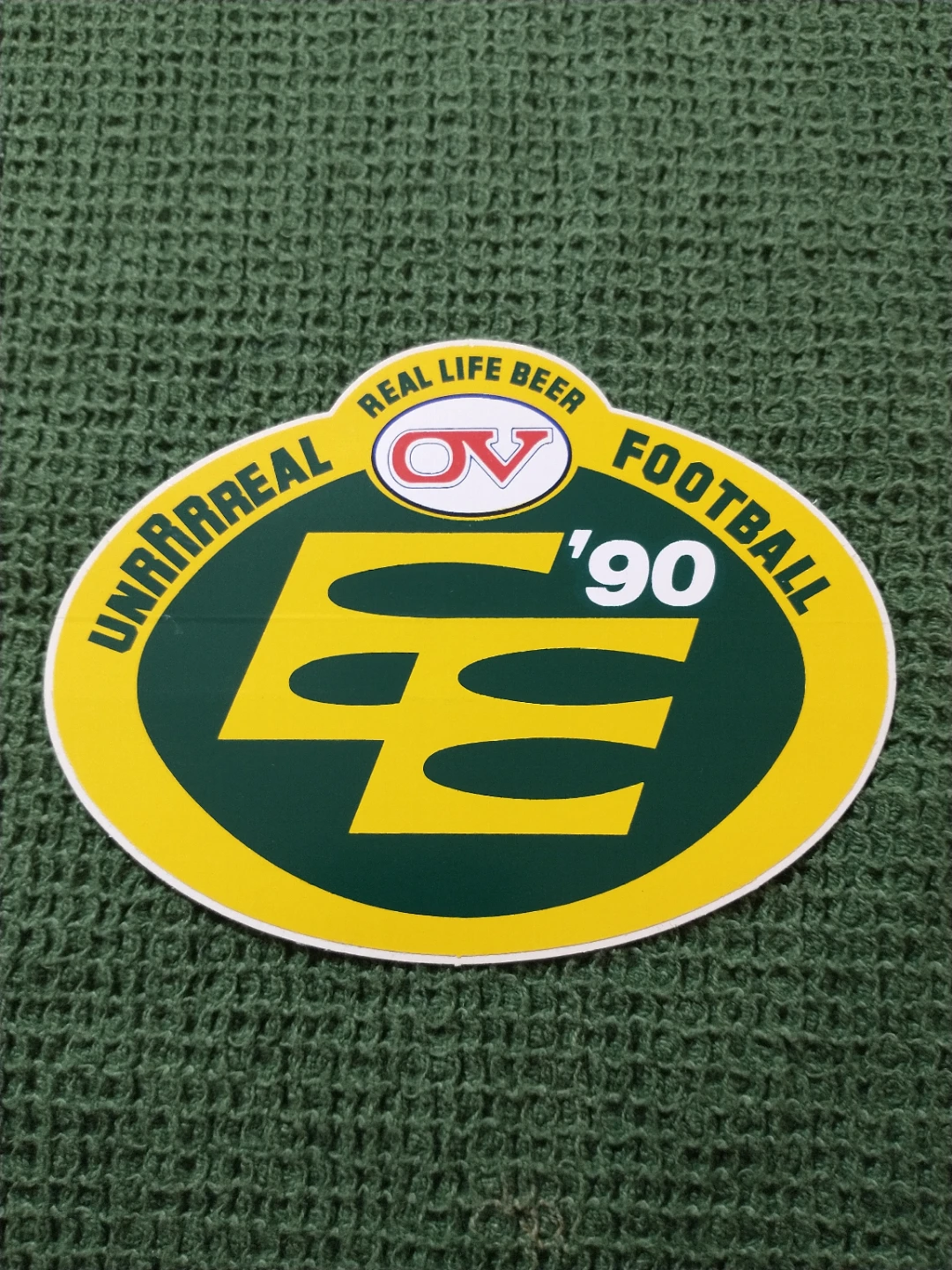 CFL Edmonton Eskimos OV Real Life Beer Football '90 Sticker