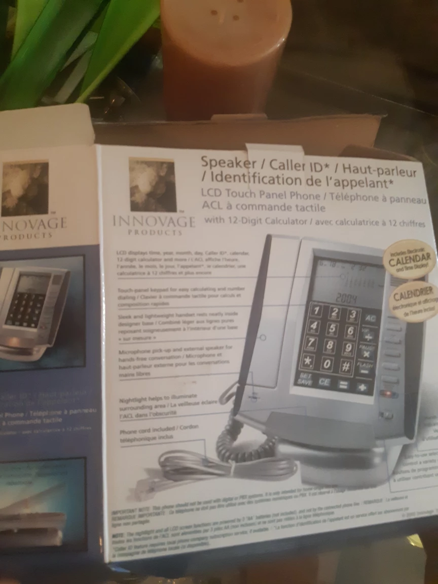 Innovage LCD Touch Panel Speaker/Caller ID Phone with Calculator