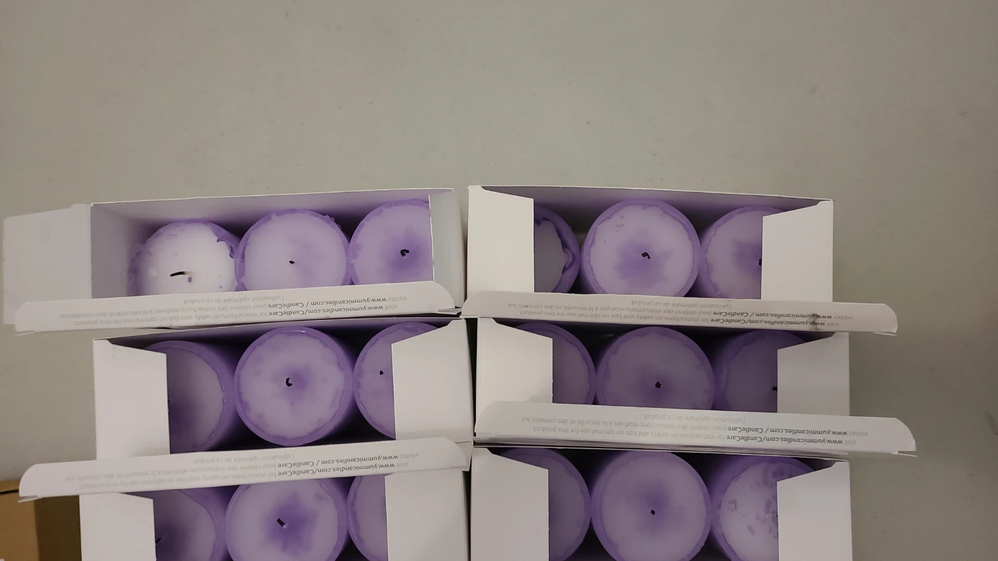 Yummi Unscented Pillar Candles x 18 - photo 3
