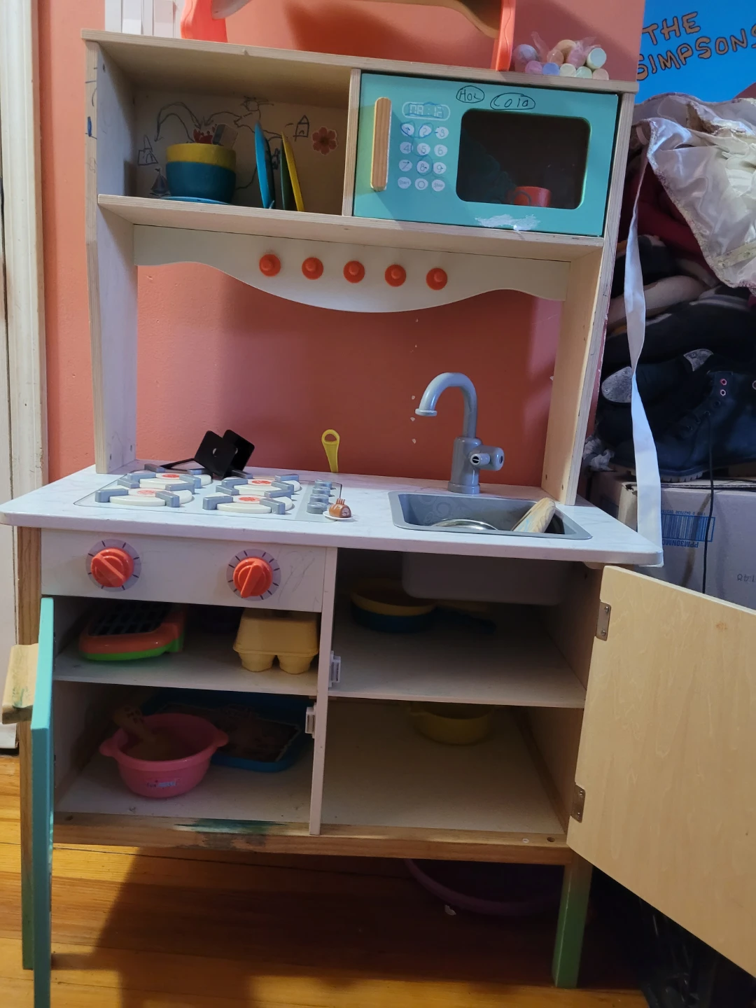 Wooden Play Kitchen with Accessories - photo 4
