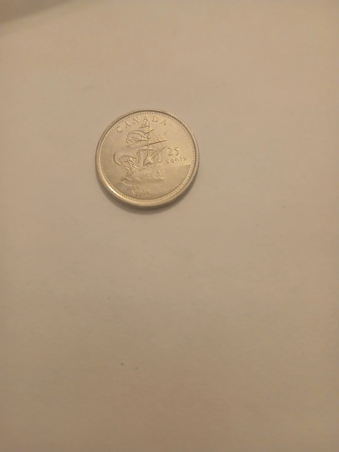 Canadian 25 Cents Coin