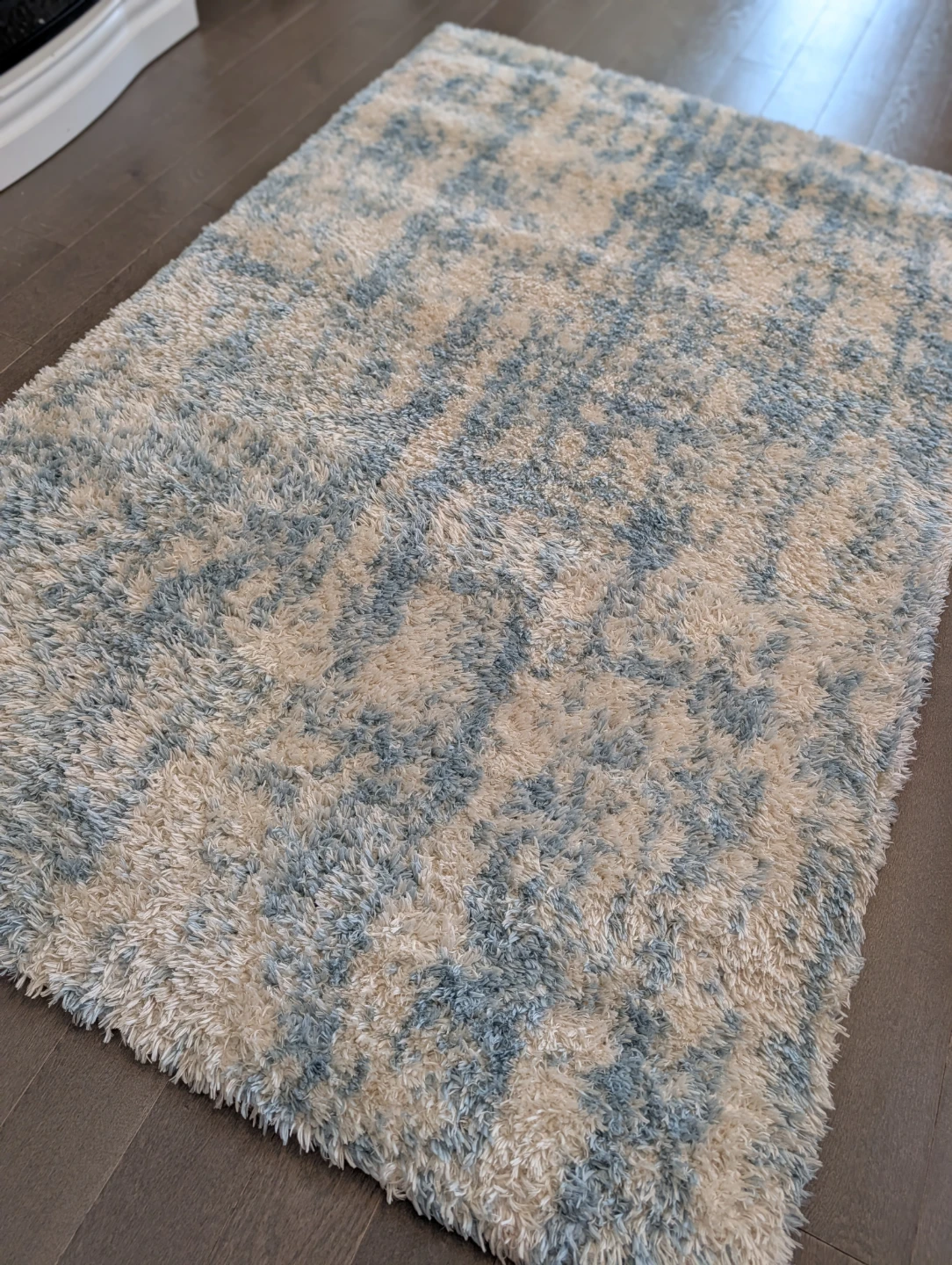 Shag Area Rug - Cream & Blue - photo 5