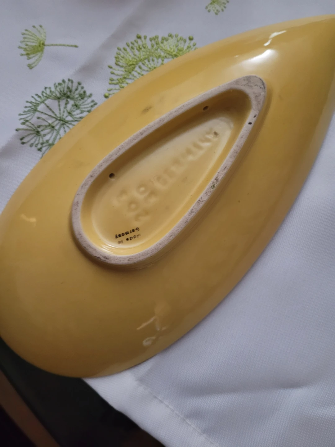 Yellow Ceramic Serving Dish - Made in Germany - photo 2