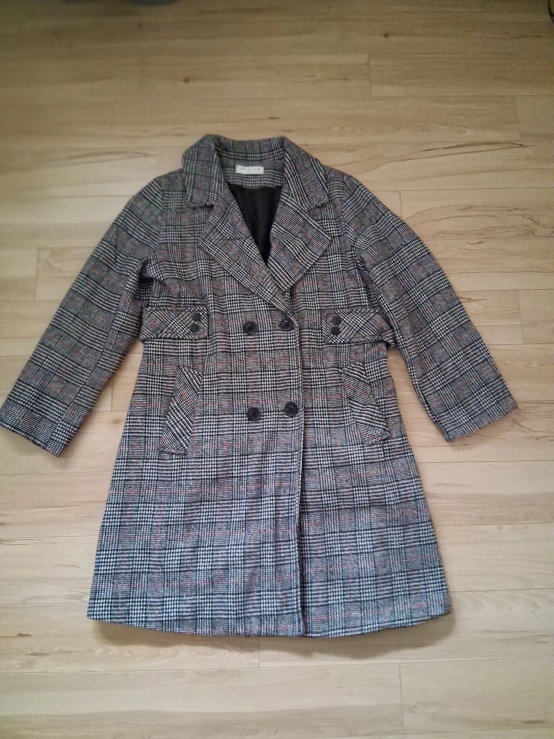 Women's Plaid Double-Breasted Coat - photo 3