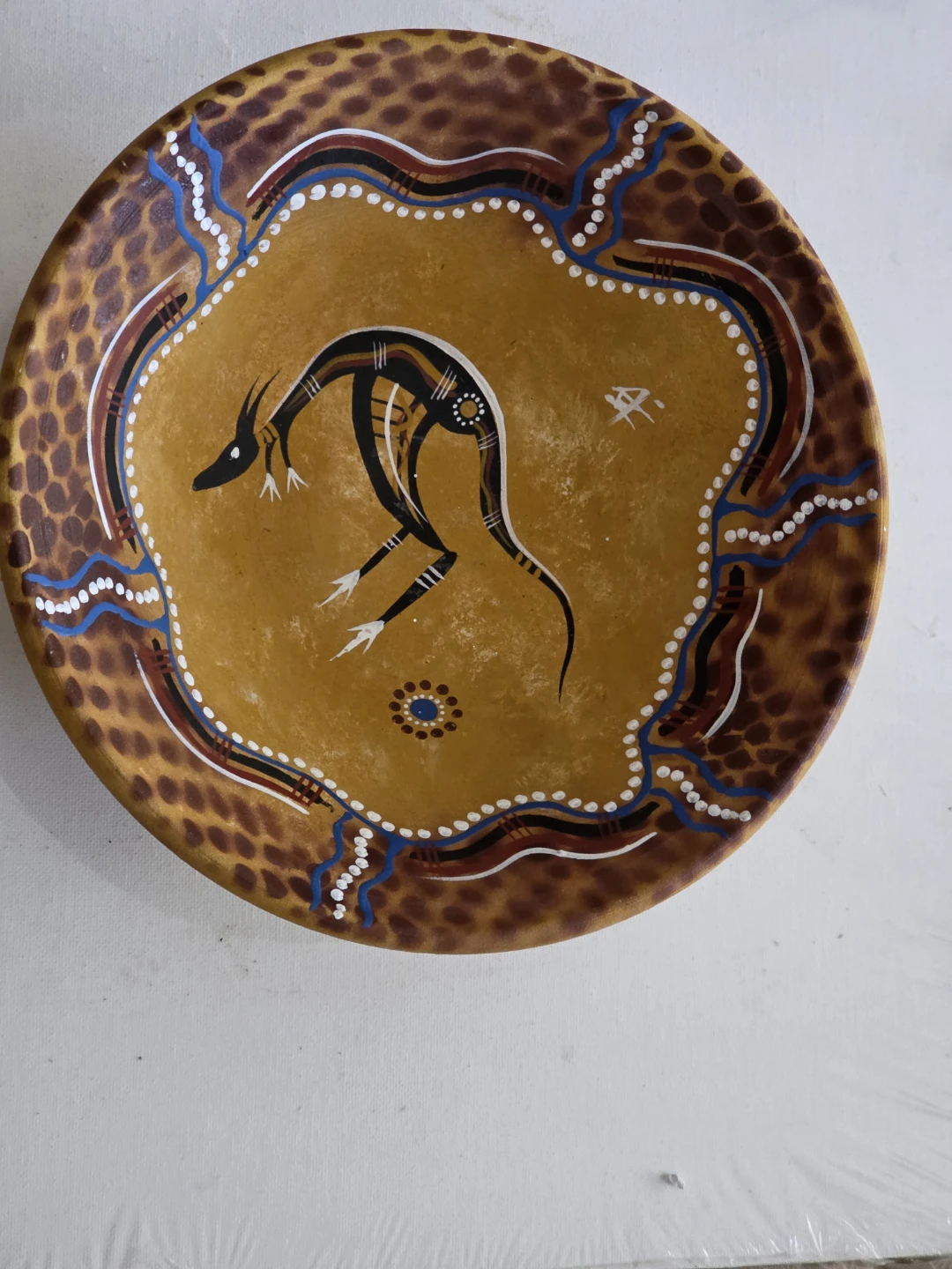 9" Decorative Plate with Aboriginal Art Design