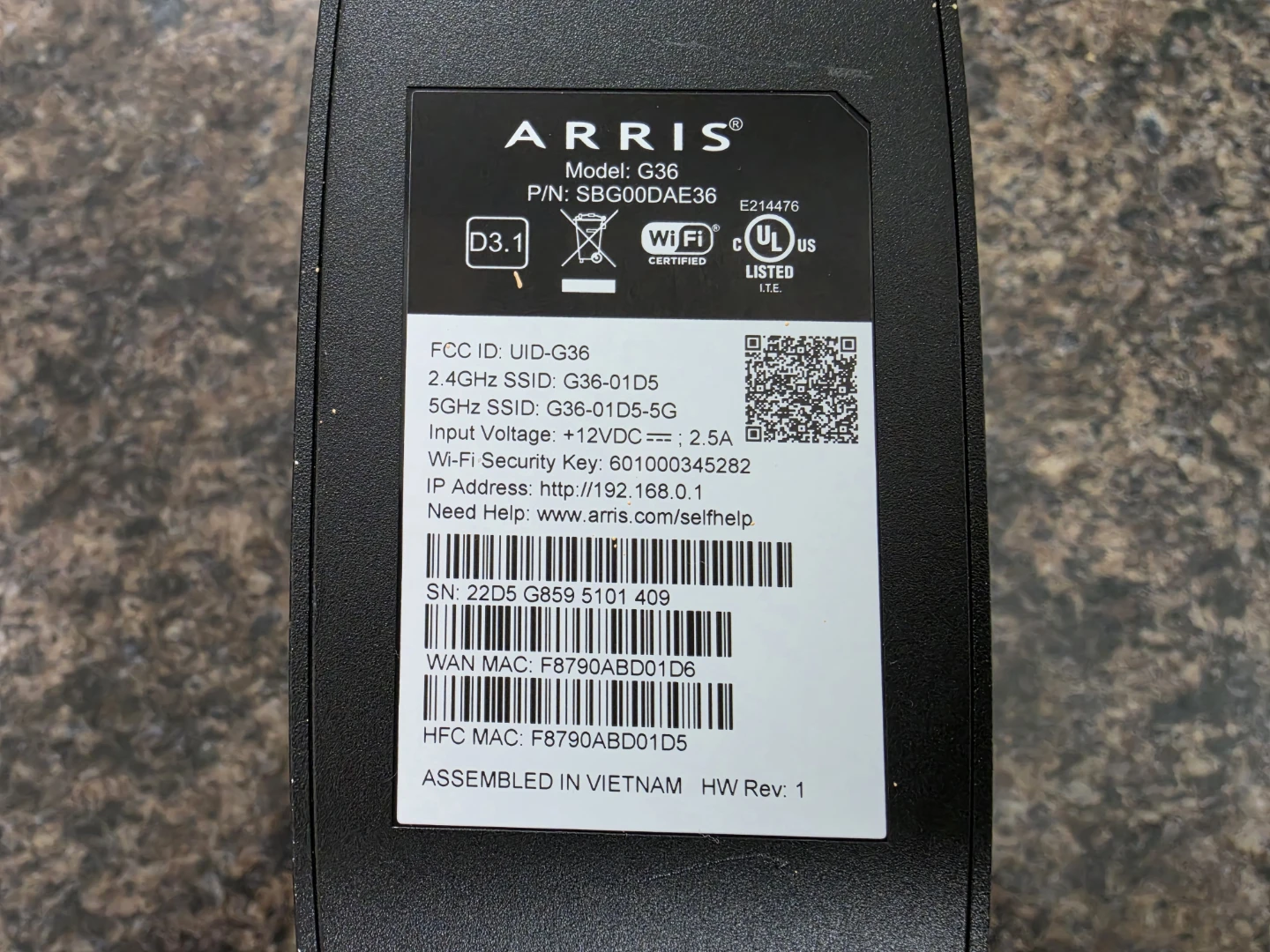 ARRIS Surfboard G36 DOCSIS 3.1 Multi-Gig Modem & Wi-Fi 6 Router - photo 2