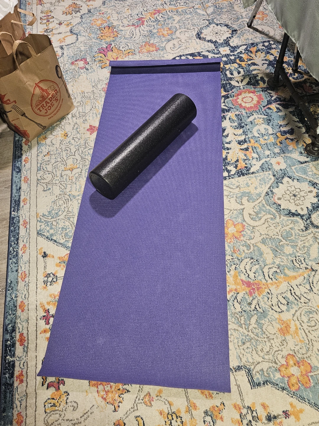 Purple Yoga Mat and Foam Roller Set - photo 3