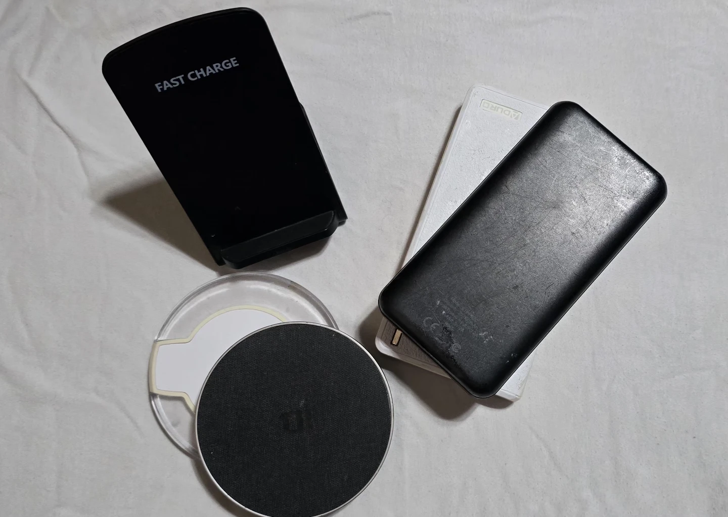 Bunch of wireless chargers and charging banks