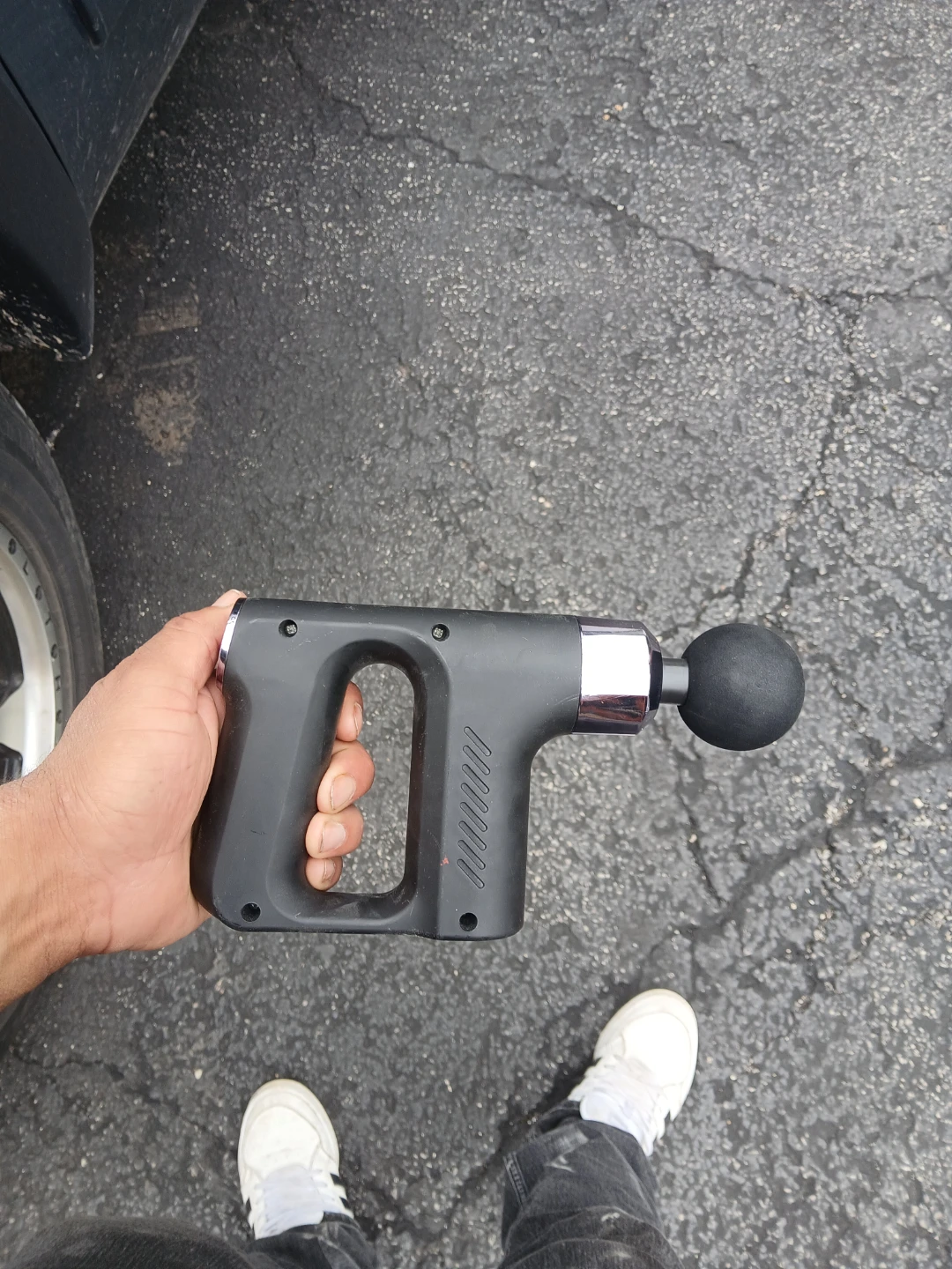 Black Massage Gun with USB-C Charging