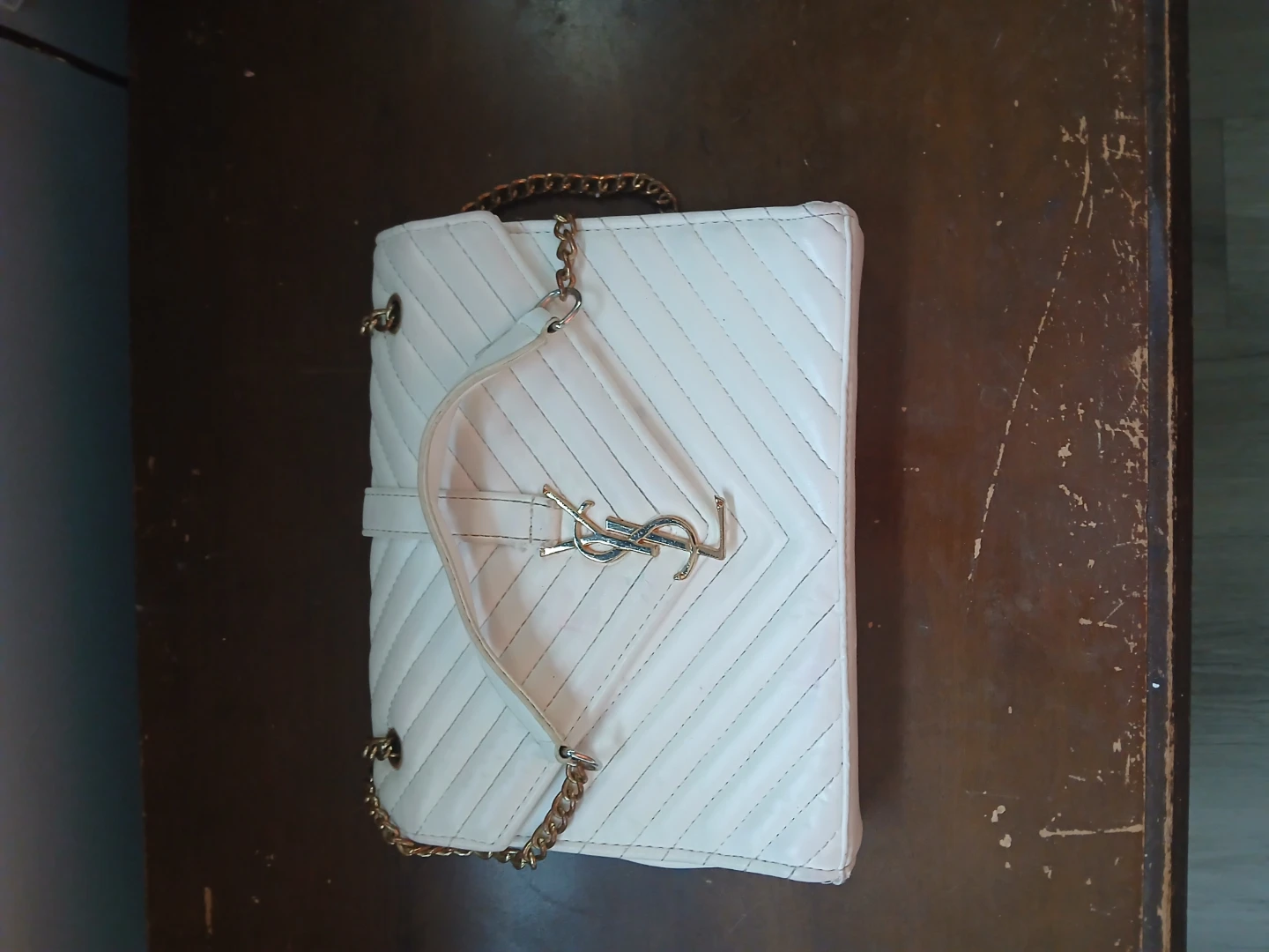 White Quilted Chain Shoulder Bag