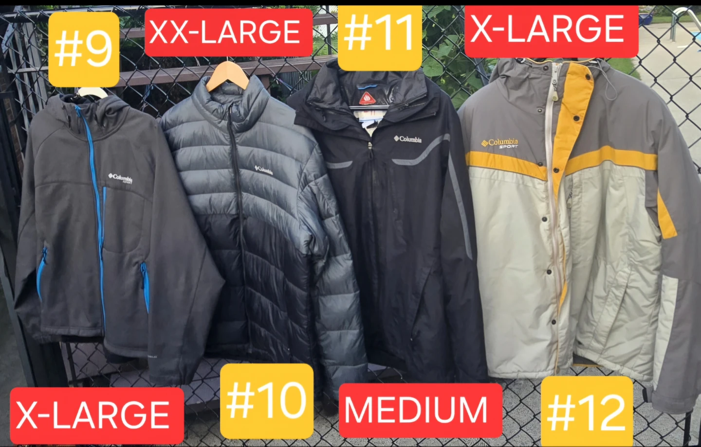 Men's Columbia Fleeces, Jackets and Coats. Medium, XL & XXL XXL.