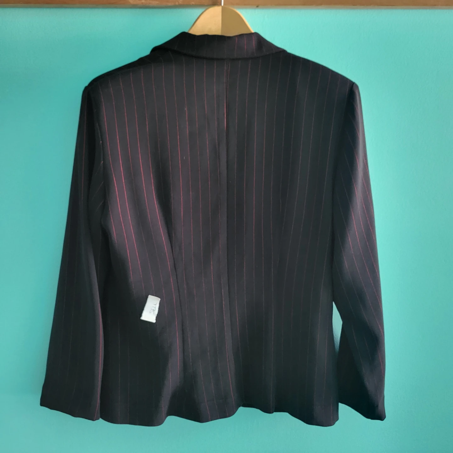 New York Paris Toronto Collection Black Pinstripe Blazer Size 14 - photo 2
